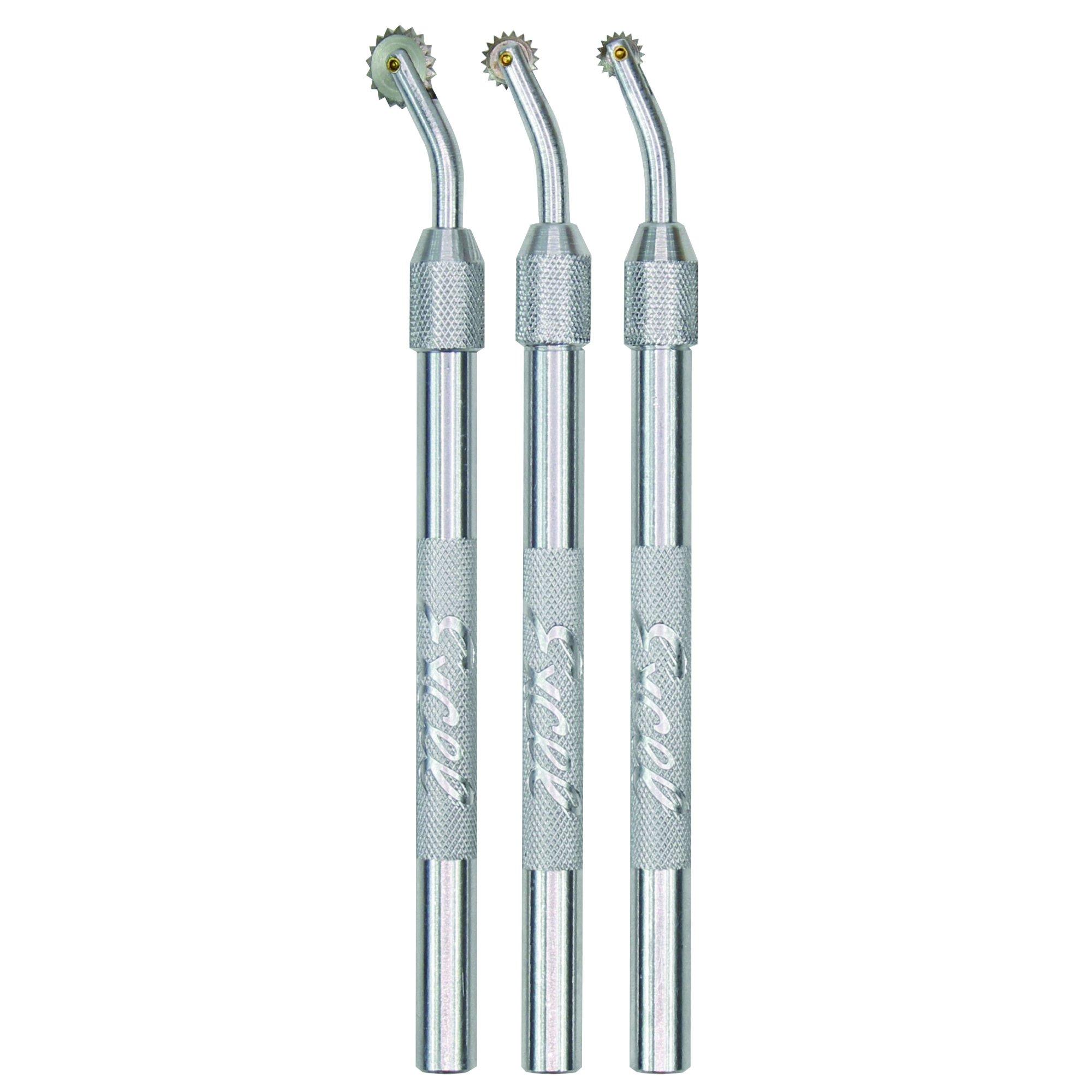 Excel Blades 3 Piece Pounce Wheel Set, American Made Serrated Tracing